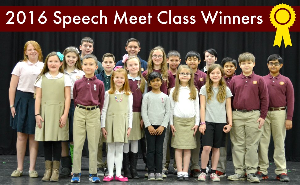 2016 Speech Meet Class Winners - Portsmouth Christian Academy
