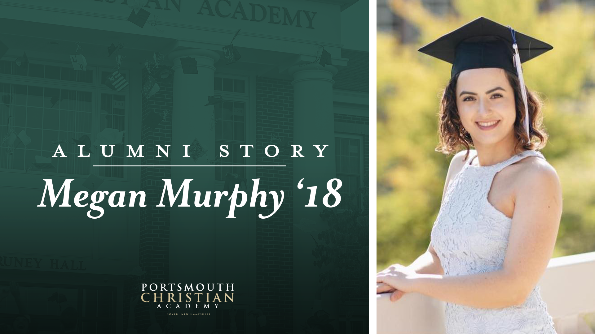 Megan Murphy wearing her graduation cap