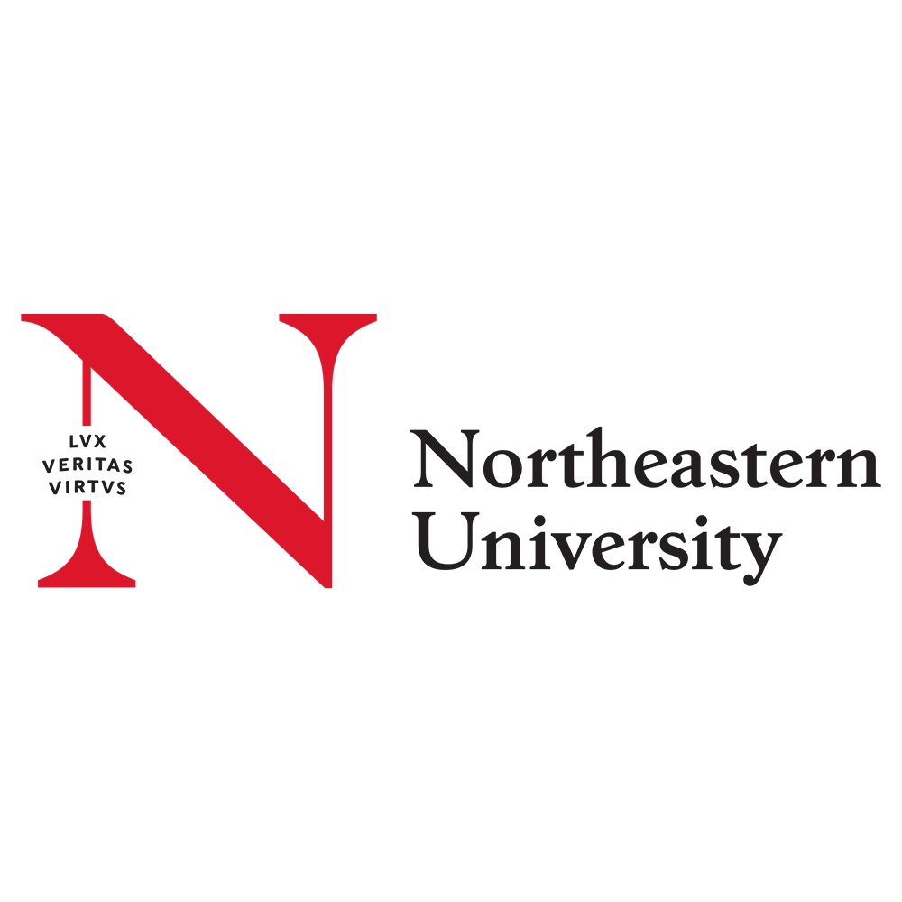 A red and black logo with the letter n.