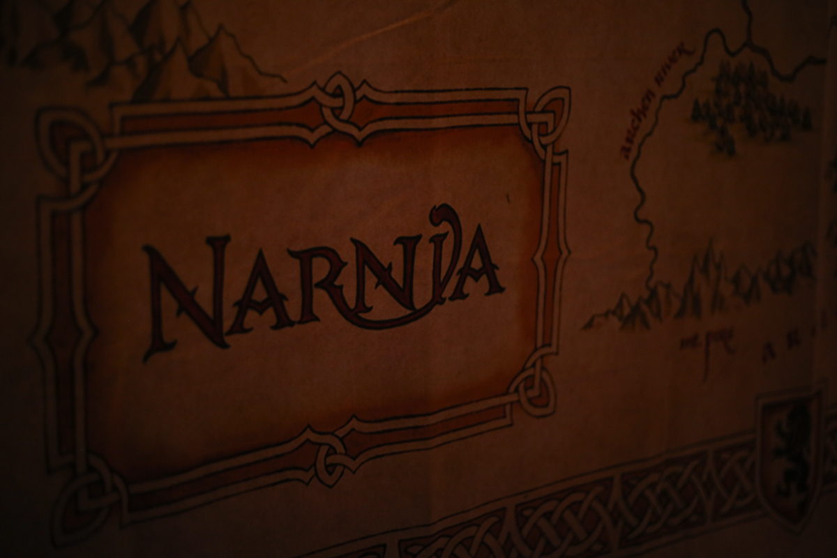 A map with the word narnia on it.