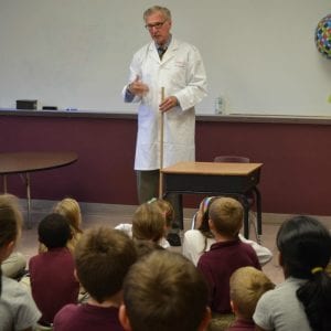 Dr. Engstrom discusses "What is Science?" with 2nd Grade.